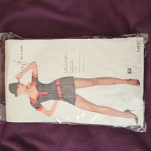 Leg 9 avenue lady gangsta costume, small, black/red pinstriped